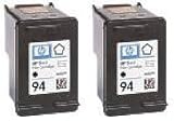 Take4Less 2-pack Black HP 94 C8765WN Remanufactured Ink Cartridges for HP DeskJet 5740 6540 6540dt 6840 6840dt OfficeJet 6210 7310 7310xi 7410 Photosmart 8100 8150 8400 8450 HP94 8765WN
