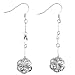 EXP Sterling Silver Flower Dangle Earrings