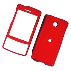 HTC Touch Diamond Sprint CDMA Rubberized Snap On Protector Hard Case Leather Paint Cover Red