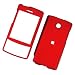 HTC Touch Diamond Sprint CDMA Rubberized Snap On Protector Hard Case Leather Paint Cover Red