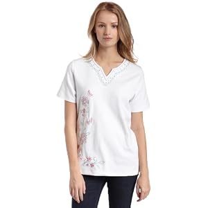 Buy Alfred Dunner Ladies Floral Butterfly T-Shirt by Alfred Dunner