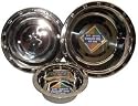 Stainless Steel Embossed Dog Bowl - 2 Quarts