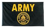 3' x 5' ARMY Black and Gold Logo Polyester Flag