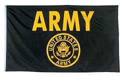3' x 5' ARMY Black and Gold Logo Polyester Flag