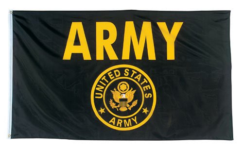 3' x 5' ARMY Black and Gold Logo Polyester Flag