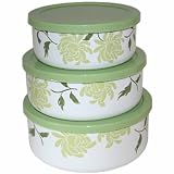 Corelle Coordinates 6-Piece Enameled Bowl Set, Chrysanthemum