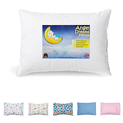 Angel Dreams Toddler Pillow 13x18-Inch Hypoallergenic Washable