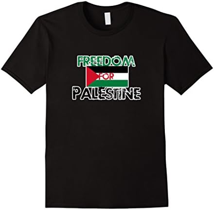 Freedom for Palestine shirt featuring Palestine flag - Male XL - Black