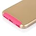 OneCase Heavy Duty Dual Layer Hard PC Outer Shell with Soft Rubber Inner Armor Defender Case for iPhone 6 Plus with Screen Protector & Stylus -  Champagne Gold/Rose Red