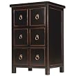 Handmade Asian Furniture - 28" Antique Style Classic Black Wood Chinese Medicine Cabinet