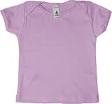 Infant Baby Rib Short Sleeve Lap Tee, Lavender, 6-12