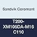 Sandvik Coromant, T200-XM105DA-M16 C110, HSS CoroTap 200 cutting tap with spiral point, Right Hand Cut, No Coolant