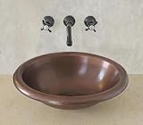 LUXExclusive Vessel Sink ZACA-OVAL. Handcrafted Copper