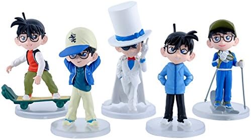 Anime Cartoon Detective Conan Figure Edogawa Konan PVC 13cm Action Figure Toys Dolls 5pcs set