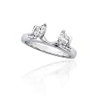 14K White Gold 1/3 ct. Multi Diamond Wrap