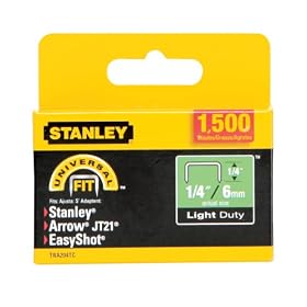 Stanley TRA204TCS Light Duty Staple, 1500-Pieces, 1/4-Inch