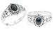 Oval Hematite Bead Bali Style Ring Sterling Silver Size 9