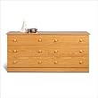 Casual 6 Drawer Dresser In Black Finish By Prepac Furniture