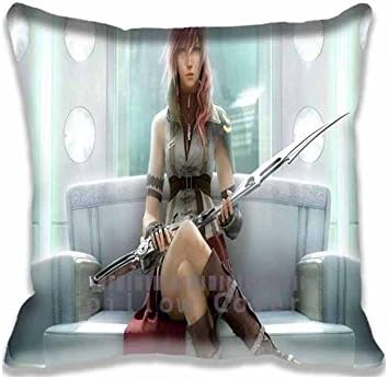 20x20 Inch FFXIII Lightning in Orphans Cradle Square Throw Pillow Case Decorative Cushion Cover Pillowcase Cushion Case for Sofa/Bed/Chair/Auto Seat
