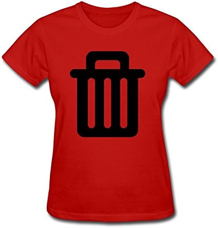 Rubbish Bin Red Unique Custom Cool T-shirt Xx-large Women