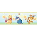 Pleasantly Pooh and Pals Wallpaper Border- Blue