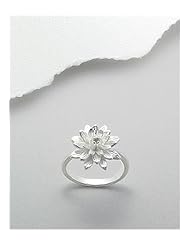 Flower Ring In 92.5 Sterling Silver