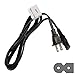 HQRP AC Power Cord for Husqvarna Viking Sewing Machine Mains Cable + HQRP Coaster