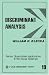 Discriminant Analysis (Quantitative Applications in the Social Sciences)