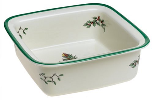 Spode Christmas Tree Square Rim Dish, Small