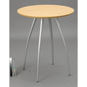 Cafe Table - Natural Finish with Steel Legs by Adesso