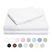 MALOUF Double Brushed Microfiber Super Soft Luxury Bed Sheet Set - Wrinkle Resistant - Twin Size - White