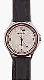 Silver Face with Black Band Men's Golf Watch