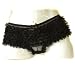 Risque by Shirley of Hollywood Lingerie Ruffle Rhumba Hot Pants with Bow - Black