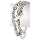 Multi-Chain Silver Bracelet, Toggle Close
