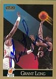 Grant Long Autographed/Hand Signed Basketball card (Miami Heat) 1990 Skybox #149