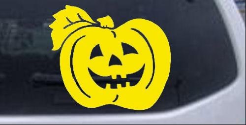 Yellow 24in X 21.0in -- Jack O Lantern Halloween Other Car Window Wall Laptop Decal Sticker