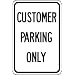 Accuform Signs FRP243RA Engineer Grade Reflective Aluminum Designated Parking Sign, Legend "CUSTOMER PARKING ONLY", 12" Width x 18" Length x 0.080" Thickness, Black on White