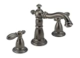 Delta 3555PT-216PT Victorian Double-Handle Widespread Lavoratory Faucet with Metal Pop-Up, Aged Pewter