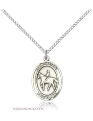 St. Kateri Equestrian Medium Sterling Silver Medal