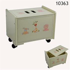 Toy Box / Cloth box / Seat with rolls "Giraffe"