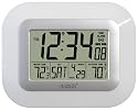 La Crosse Technology WS-811561-W atomic digital wall clock with solar-powered sensor