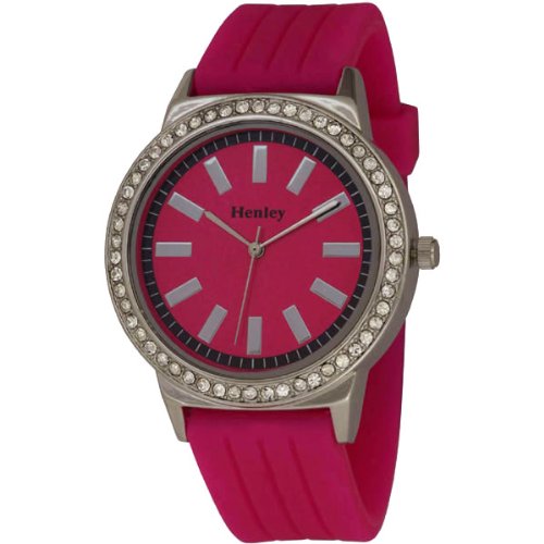 Henley Damen-Armbanduhr Henley Analog Silikon pink H0838.5N