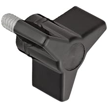 Davies Thermoset Three Arm Knob, Flute Rim, Threaded Stud, 1/4-20 Thread Size X 9/16" Thread Length, 1-1/2" Diameter (Pack of 5)
