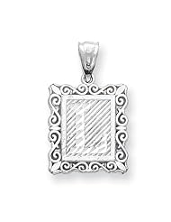 Sterling Silver Initial L Charm