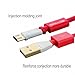 Hi-mobiler High Speed 10ft USB 2.0 a Male to Micro B Cable with Gold-plated Connectors for Samsung Lg HTC and Other Tablet Smartphone (Red)