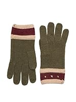 Alice Hannah Guantes de Lana Tuck Stitch Studs (Oliva)