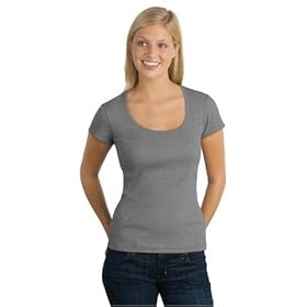 Buy District Threads Junior Ladies 2x1 Scoop Tee by District Threads
