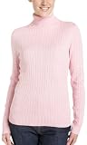 IZOD Women's Long Sleeve Cable/Rib Turtle Neck Pullover