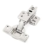 uxcell　ヒンジ　スライド蝶番　キャビネット　ステンレス鋼　シルバートーン　1個