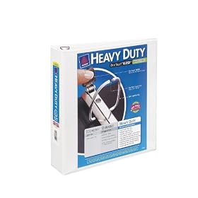 Avery Heavy-Duty View Binder with 2 Inch  One Touch EZD Ring, White, 1 Binder (79792): Office Products